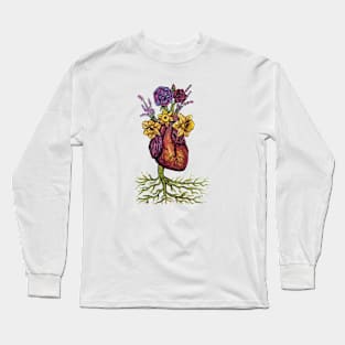 Floral Heart Long Sleeve T-Shirt